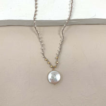 Load image into Gallery viewer, Adella Necklace - Pearl and Sand