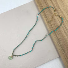 Load image into Gallery viewer, Adella Necklace - Prehnite and Teal
