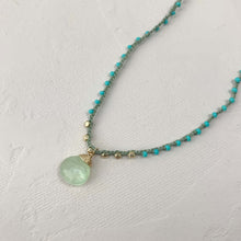 Load image into Gallery viewer, Adella Necklace - Prehnite and Teal