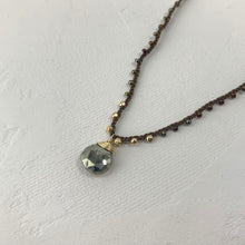 Load image into Gallery viewer, Adella Necklace - Pyrite and Chocolate