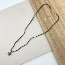 Load image into Gallery viewer, Adella Necklace - Pyrite and Chocolate