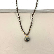 Load image into Gallery viewer, Adella Necklace - Pyrite and Chocolate