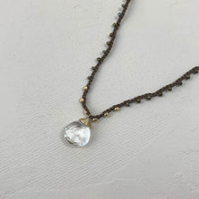 Load image into Gallery viewer, Adella Necklace - Quartz and Chocolate