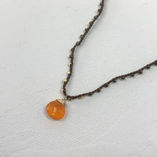 Load image into Gallery viewer, Adella Necklace - Carnelian and Chocolate