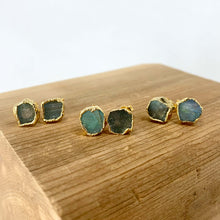 Load image into Gallery viewer, Rough Labradorite Studs
