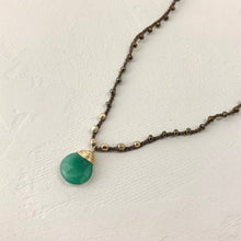 Load image into Gallery viewer, Adella Necklace - Aventurine and Chocolate