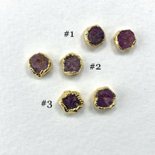 Load image into Gallery viewer, Rough Ruby Studs