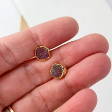 Load image into Gallery viewer, Rough Ruby Studs