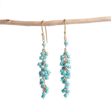 Load image into Gallery viewer, Waterfall Earring - Turquoise