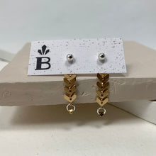 Load image into Gallery viewer, Chevron Ear Jacket Earrings