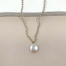 Load image into Gallery viewer, Adella Necklace - Pearl and Sand

