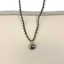Load image into Gallery viewer, Adella Necklace - Pyrite and Chocolate
