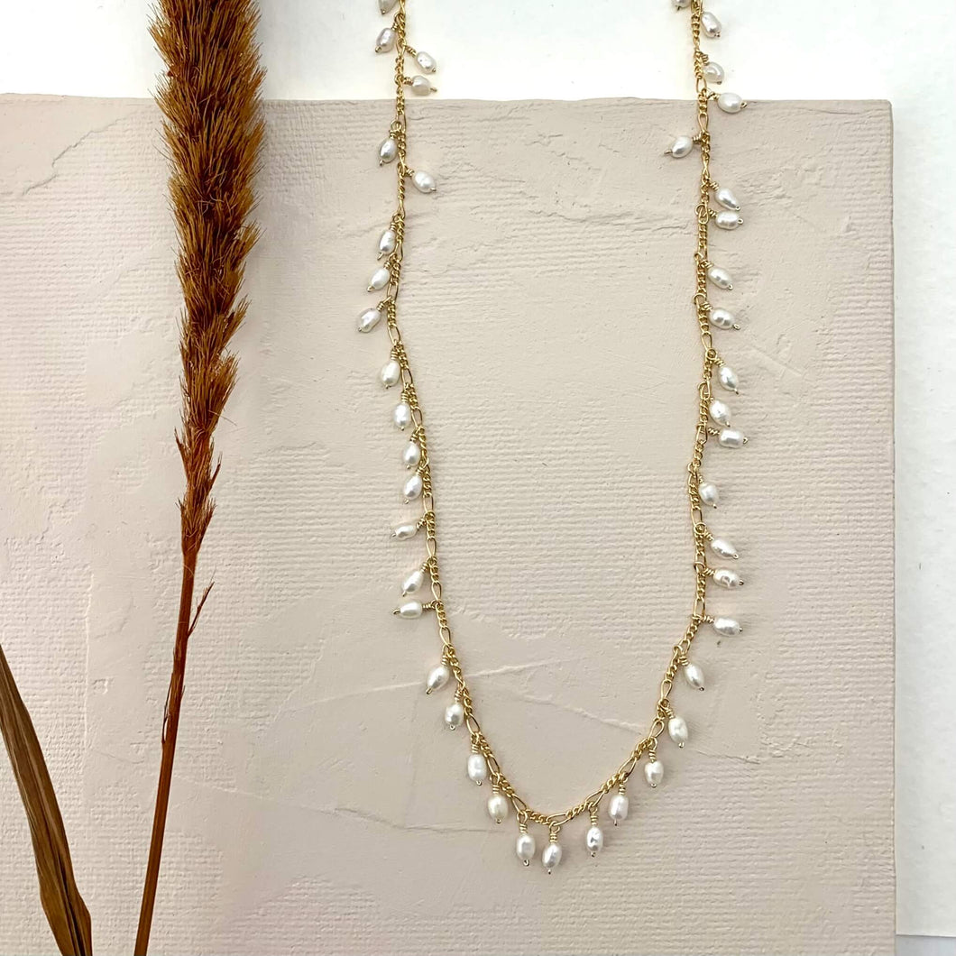 Fringe Necklace - Pearl