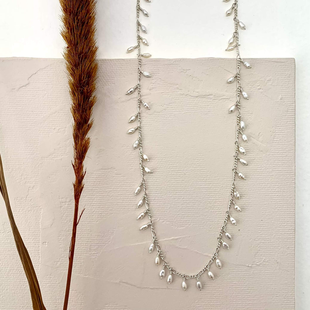 Fringe Necklace - Pearl