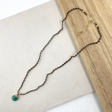 Load image into Gallery viewer, Adella Necklace - Aventurine and Chocolate
