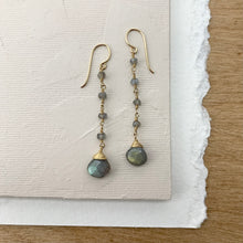 Load image into Gallery viewer, Stone Drop Earring - Gold
