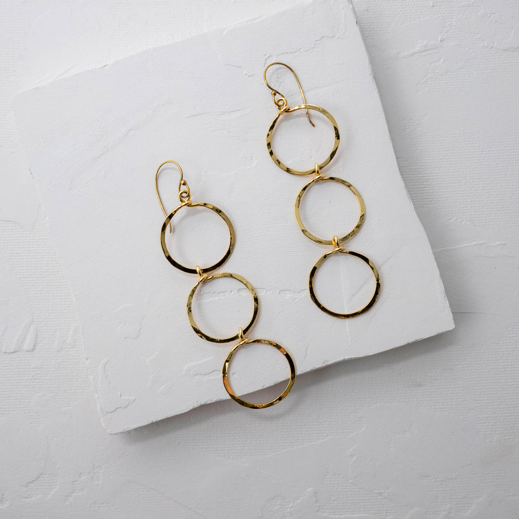 Triple Loop Earring - Gold