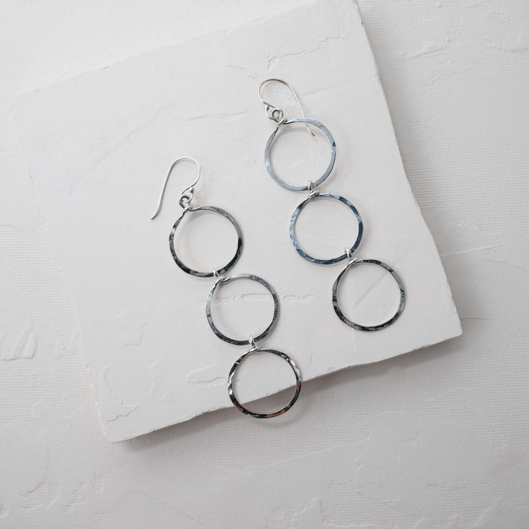 Triple Loop Earring - Silver